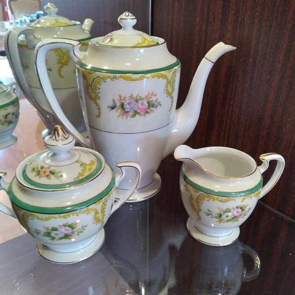 Noritake Morimura 14 pc Espresso Demitasse Set 1930’s - Picture 8 of 11